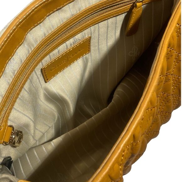 Cole Haan Jenna Brown Genuine Leather Quilted Handbag Shoulder Bag Satchel $398 - Picture 7 of 15